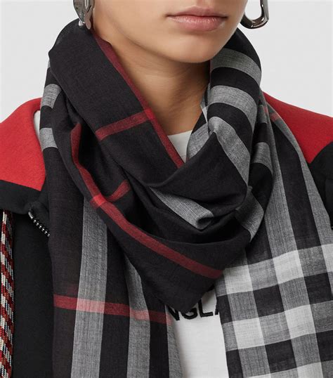 silk and wool burberry scarf